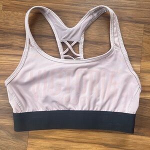 Victoria's Secret Light Pink and Black Sports Bra